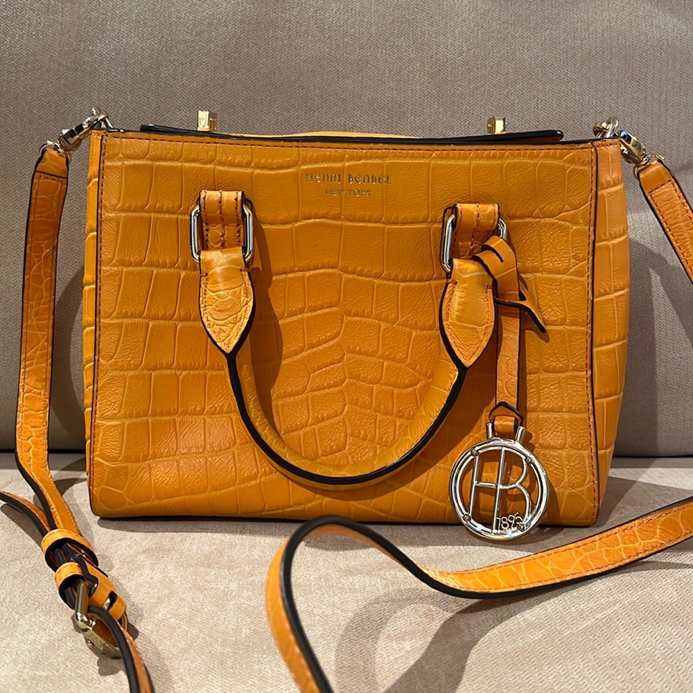 HENRI BENDEL leather bag in orange